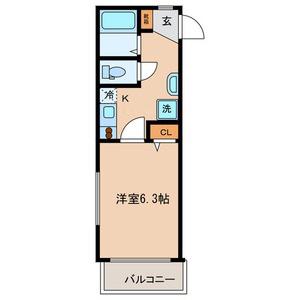 サンセールクール(1K/3階)の間取り写真