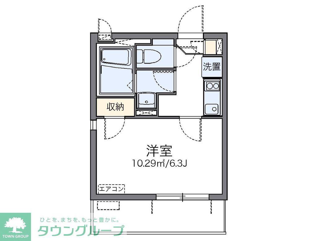 レオネクストLAGOON(1K/2階)の間取り写真