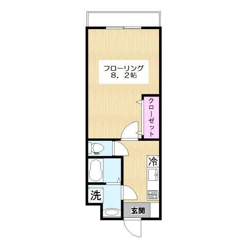 リベルテ駒込(1K/1階)の間取り写真