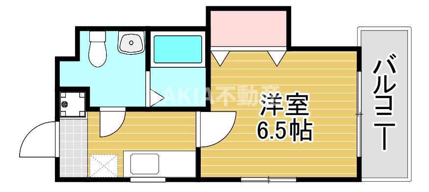 ソレアード京橋(1K/3階)の間取り写真