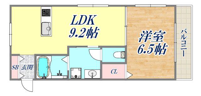 ハイツ77(1LDK/3階)の間取り写真