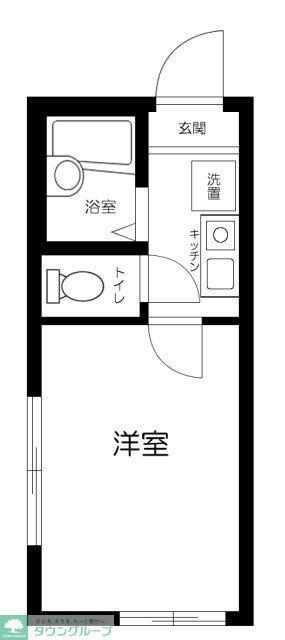 マーレ五反野(1K/1階)の間取り写真