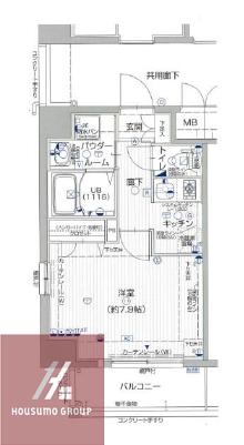 エストーネ野田阪神(1K/7階)の間取り写真