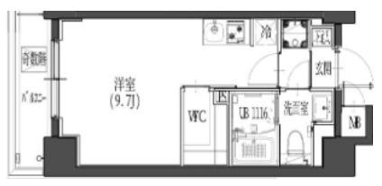 S-RESIDENCE東日暮里(ワンルーム/3階)の間取り写真