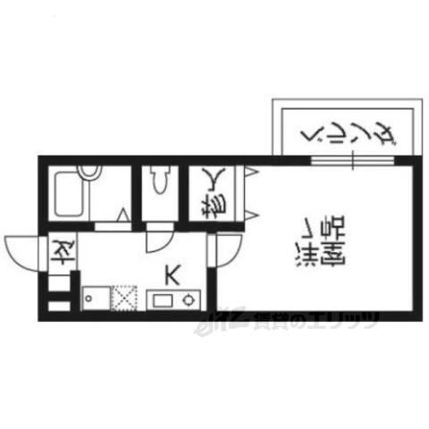 ティラルセ(1K/1階)の間取り写真