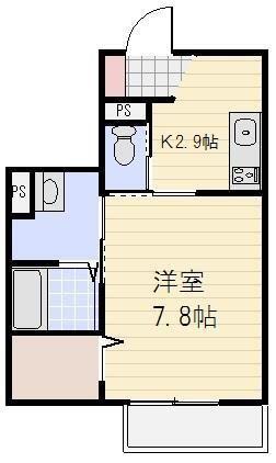 リジョイス(1K/2階)の間取り写真