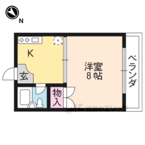 ロイヤルプラザ(1K/3階)の間取り写真