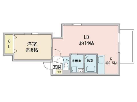 PRIME2・1(1LDK/11階)の間取り写真