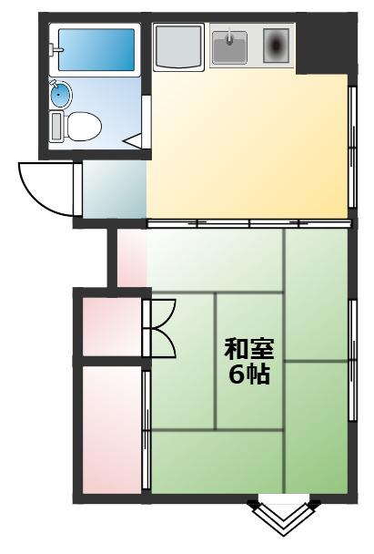セントポーリア拝島(1DK/3階)の間取り写真