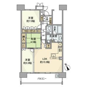 モアグレース古知野(3LDK/4階)の間取り写真