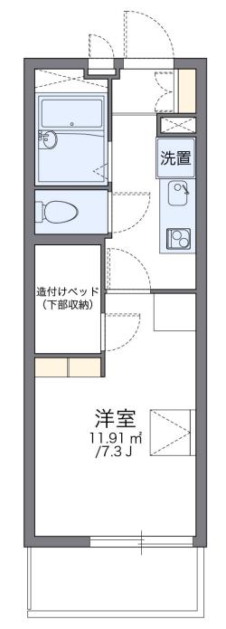 シャルメ(1K/1階)の間取り写真