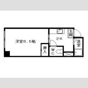 トウリョウ南5条ビル(1K/4階)の間取り写真