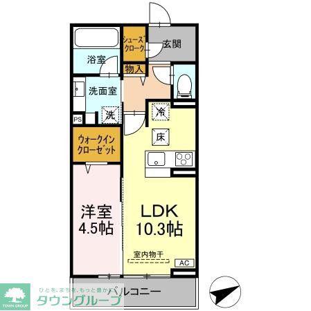 CE IL SOLE(1LDK/1階)の間取り写真
