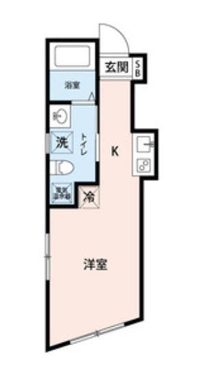 トライベッカ武蔵小山(1K/4階)の間取り写真