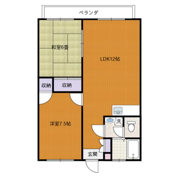レジデンス三笠山(2LDK/2階)の間取り写真