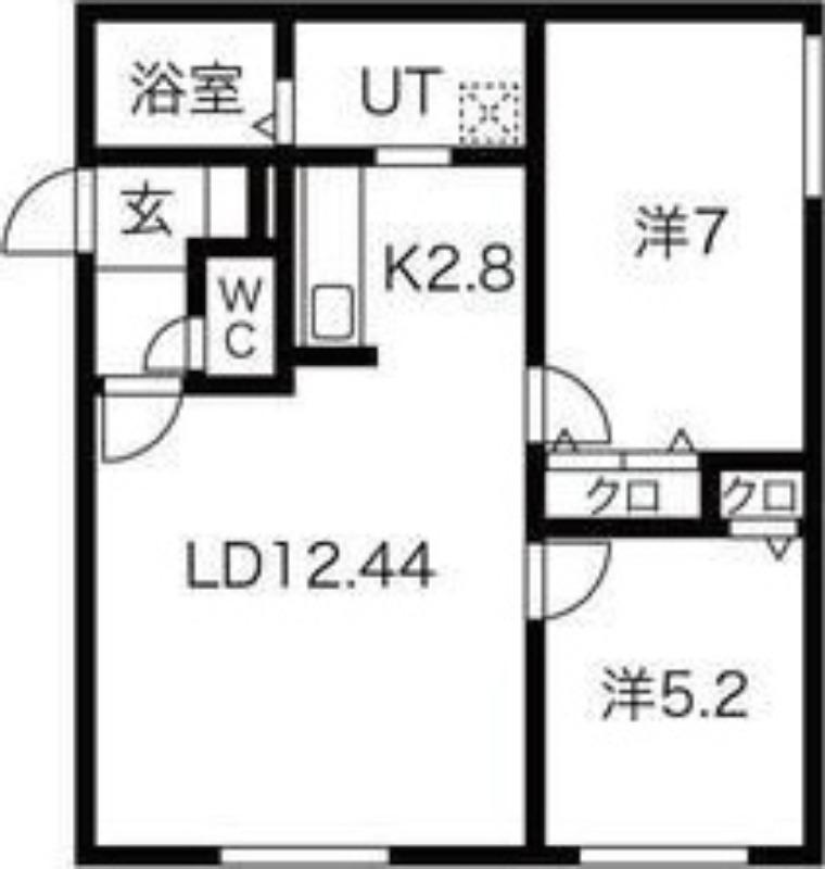 KOKOMO北13条(2LDK/3階)の間取り写真