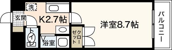 第15やたがいビル(1K/7階)の間取り写真