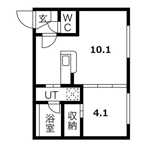 GRANDE VITA(1LDK/2階)の間取り写真