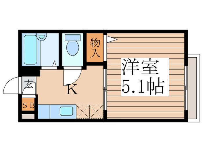 ハイツヴィクトリア(1K/2階)の間取り写真