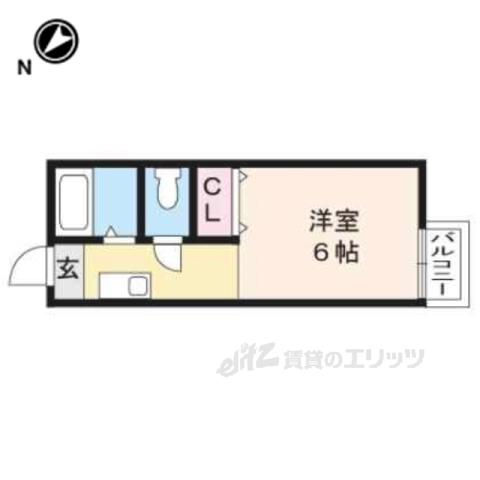 プラザエイト(ワンルーム/1階)の間取り写真