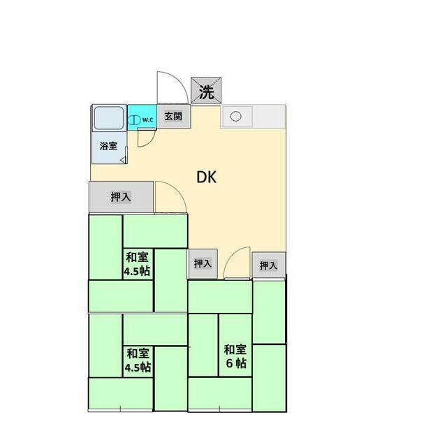 ハイツ・イズミ(3DK/1階)の間取り写真