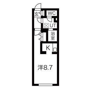 G VIVRE 岡崎駅前(1K/4階)の間取り写真