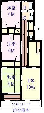 ISタウン(3LDK/3階)の間取り写真