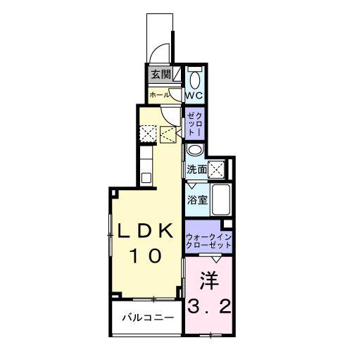 ワンズ ホーム ヴィレッジ II(1LDK/1階)の間取り写真