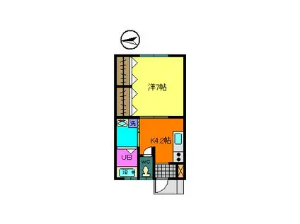 シェトワ神山(1K/1階)の間取り写真