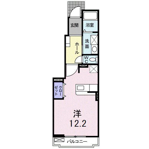桜壱番館(ワンルーム/1階)の間取り写真