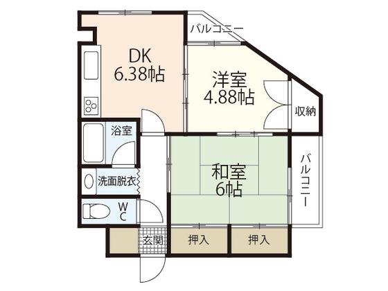 近藤ビル(2DK/3階)の間取り写真