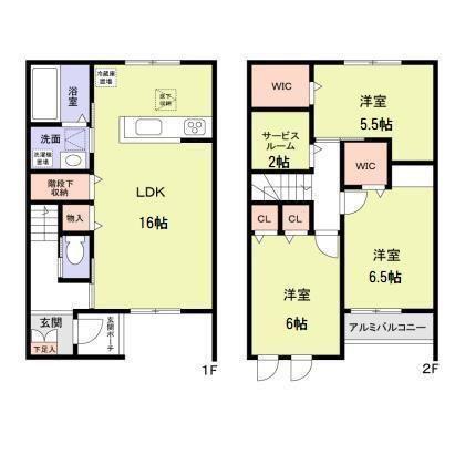 パールグレイス(3SLDK/1階)の間取り写真