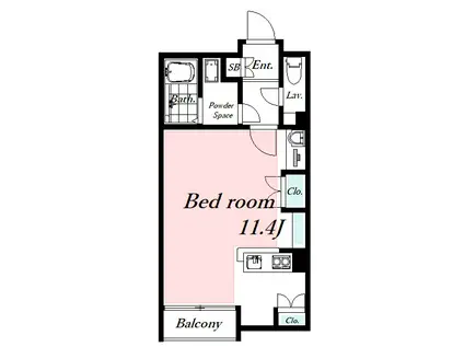 レオネクストグランツエスコート(ワンルーム/1階)の間取り写真