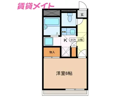 SJ UNEME(1K/2階)の間取り写真