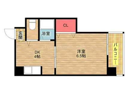 ピジェブラン九条(1DK/6階)の間取り写真