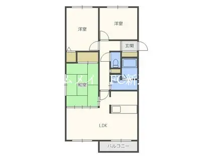 第2エクセルナガタ(3LDK/2階)の間取り写真