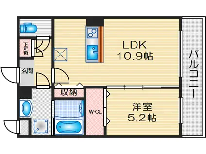 エルピスU2(1LDK/3階)の間取り写真