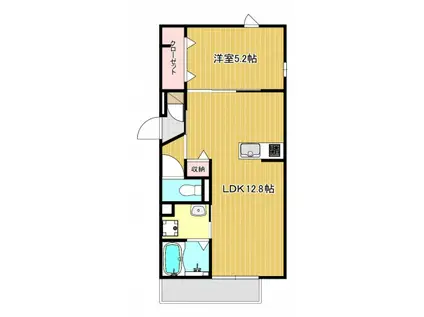 D-HILLS半田町(1LDK/3階)の間取り写真