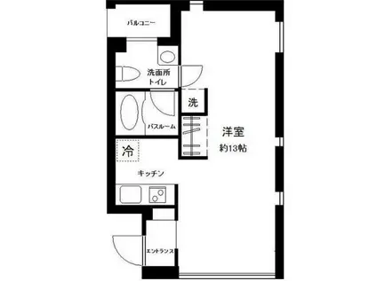 KATASE BLDII(ワンルーム/2階)の間取り写真