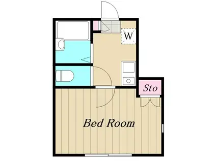 ヒルサイド南雪谷(1K/1階)の間取り写真