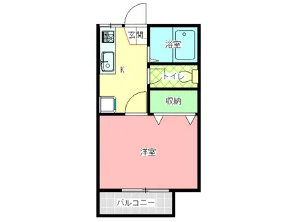 HEIGHTS GALAXY(1K/1階)の間取り写真