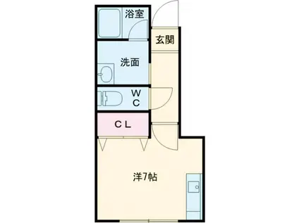リープラス赤穂II(ワンルーム/1階)の間取り写真