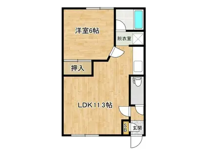 リーハウス(1LDK/2階)の間取り写真