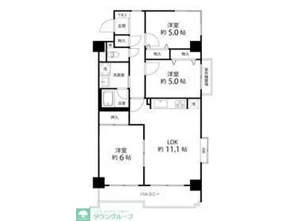 T S GARDEN光が丘(3LDK/3階)の間取り写真