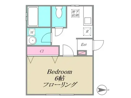 ポーリュシカ・ポーレ(1K/1階)の間取り写真