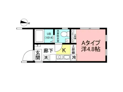 GRACIA KOSUGI(1K/4階)の間取り写真