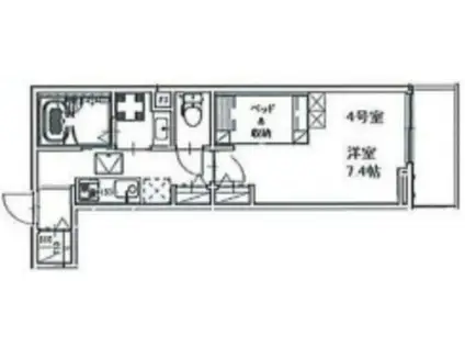 アクシーズ南浦和(1K/3階)の間取り写真