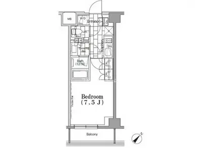 ONE ROOF FLAT TSUKISHIMA(1K/6階)の間取り写真