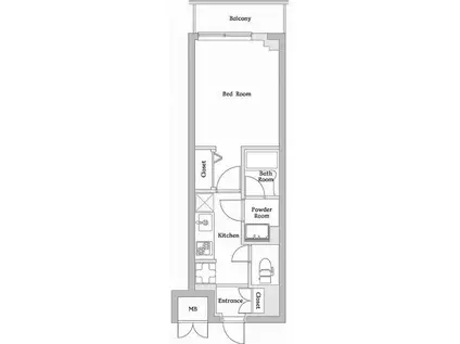 N-STAGE下総中山(1K/3階)の間取り写真