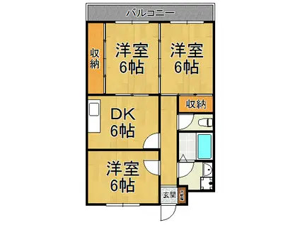 アーバンステージ(3DK/2階)の間取り写真